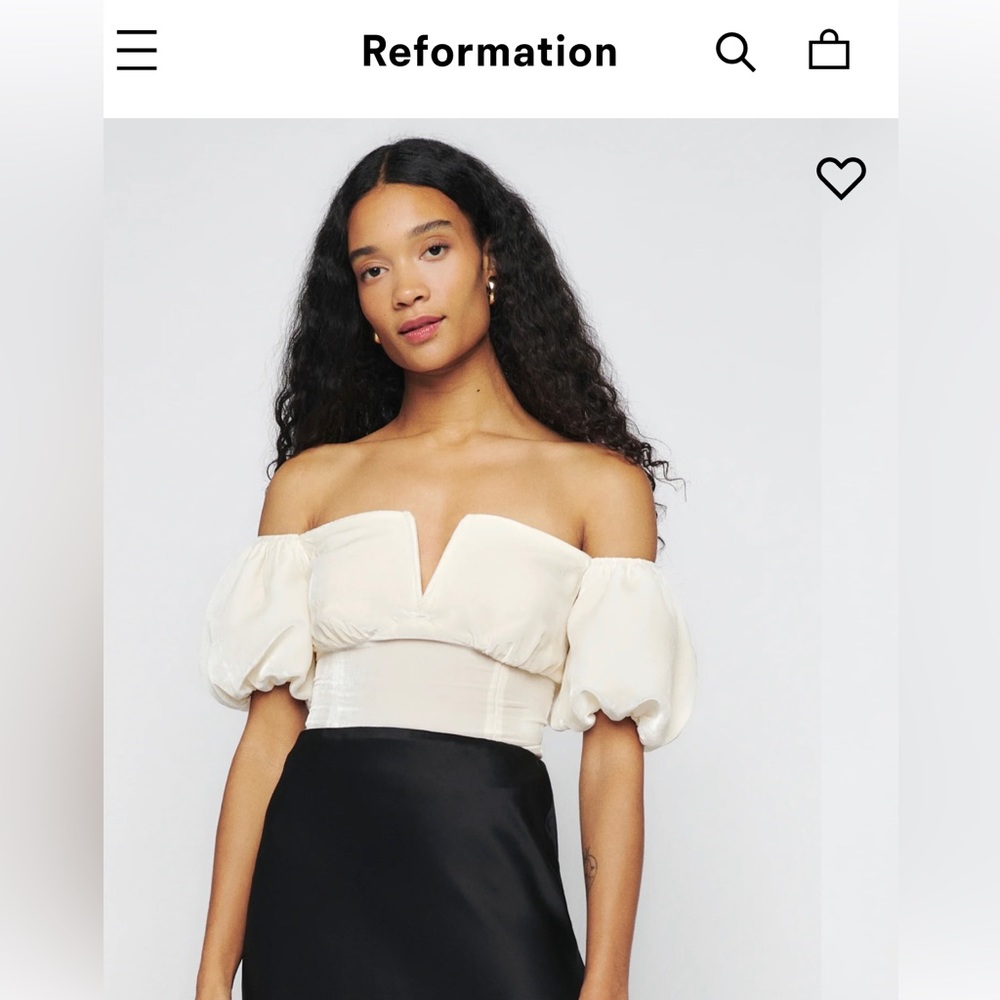 BUYING Reformation Amina Velvet Top
